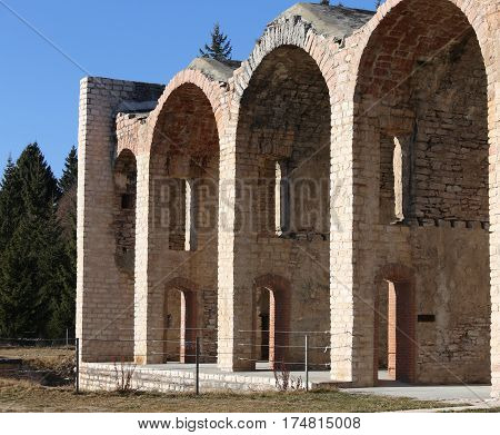 Asiago, Vi Italy Ancient Fort Of World War I Called Forte Interr
