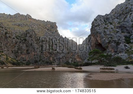 Canyon Torrent De Pareis And Beach, Majorca, Spain