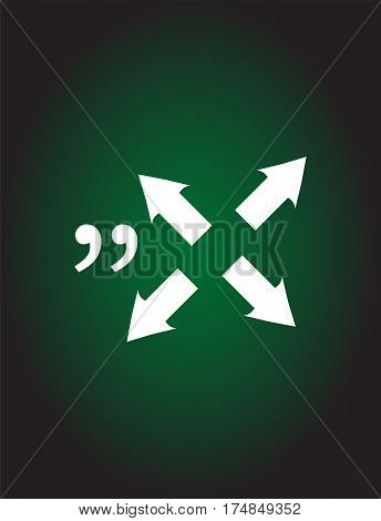 Quotation Mark Speech Bubble. Quote Sign Icon. Abstract Background.