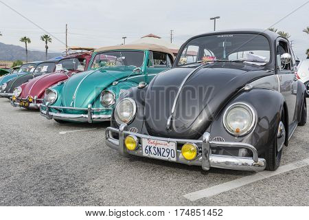 Classic Volkswagen Beetle Cars On Display