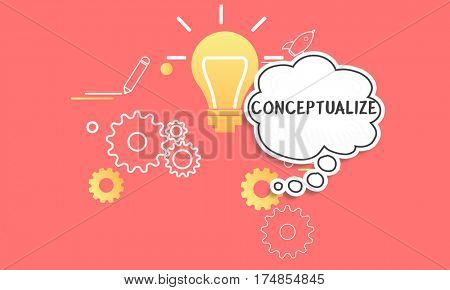 Imagining creative inspiration thought bubble 