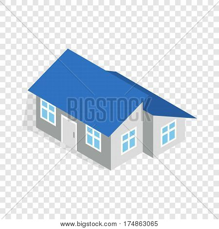 House with annexe isometric icon 3d on a transparent background vector illustration