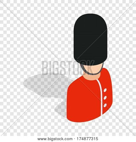 Royal guardsman isometric icon 3d on a transparent background vector illustration