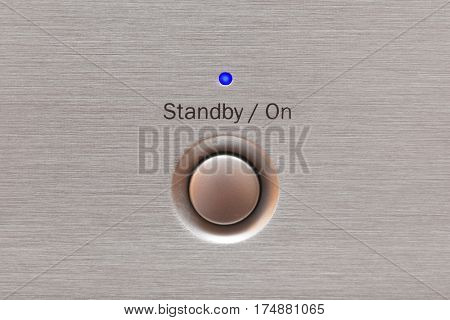 On or standby button on home electronics