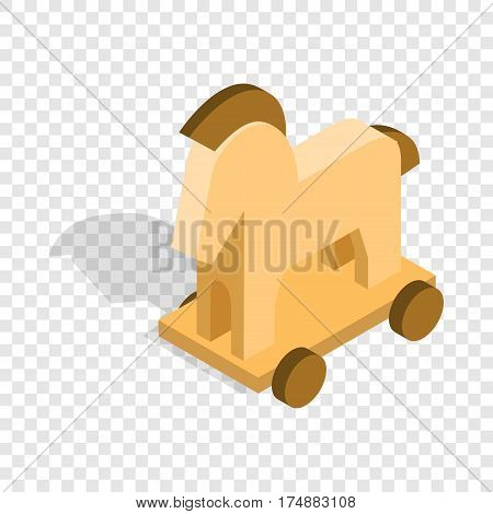 Horse trojan isometric icon 3d on a transparent background vector illustration