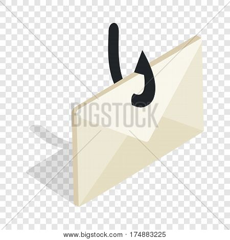 Internet fishing isometric icon 3d on a transparent background vector illustration