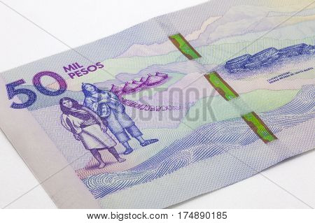 Fifty Thousand Colombian Pesos Bill Issued on 2016