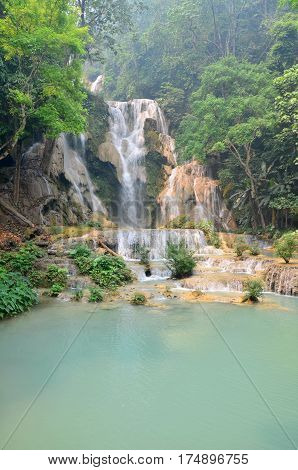 Tat Kuang Si Waterfalls In Luang Prabang, Laos
