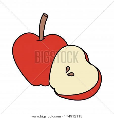 red apple icon image vector illustration design
