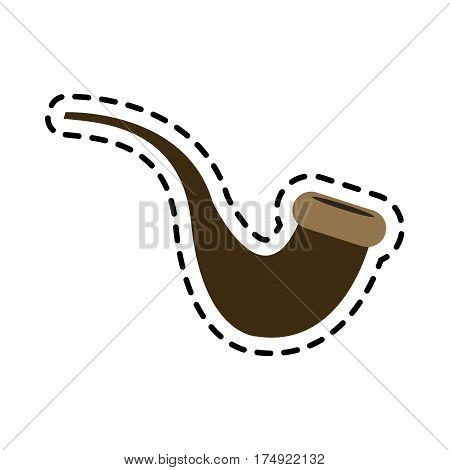 smoking pipe icon image vector illustration design