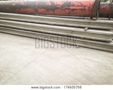 Cement Poles And Metal Pipe
