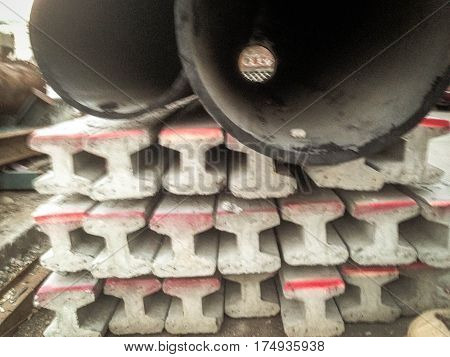 Cement Poles And Metal Pipe