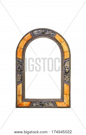 vintage picture frame isolated on white background