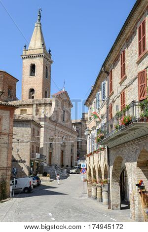 The Old Center Of Ripatransone On Marche, Italy