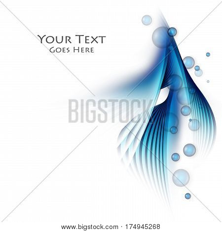 Bright vector background. Wavy lines, transparent bubbles, elements for design. Vector elements for presentations, brochures, annual reports. Eps10