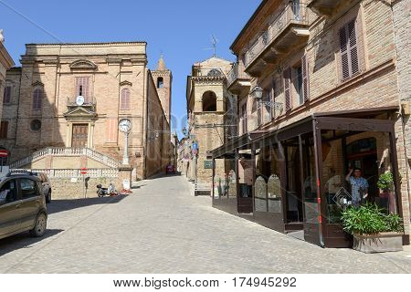 The Old Center Of Ripatransone On Marche, Italy