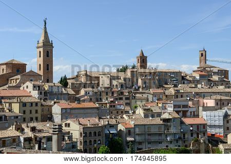 The Old Center Of Ripatransone On Marche, Italy