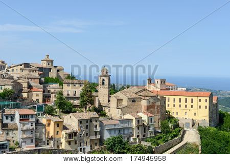 The Old Center Of Ripatransone On Marche, Italy