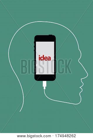 man silhouette idea design illustration vector eps