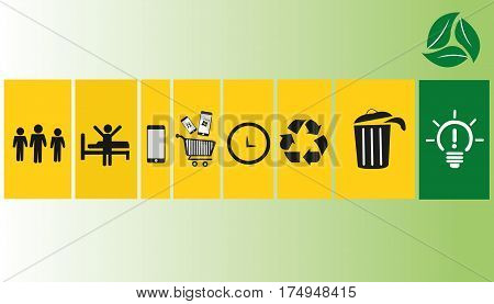 recycling icons idea design illustration vector  eps