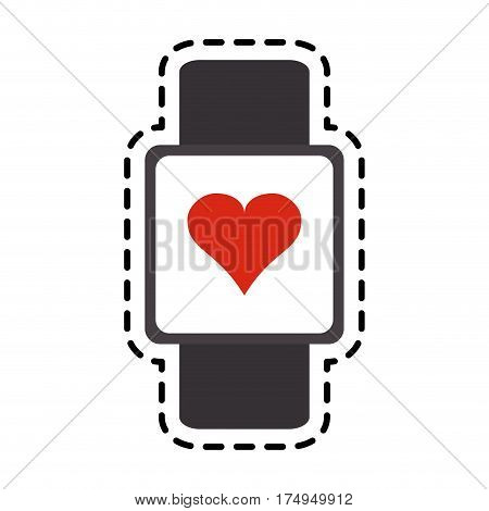 heartrate wrist monitor icon image vector illustration design