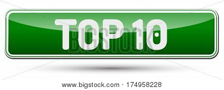 Top 10 - Abstract Beautiful Button With Text.