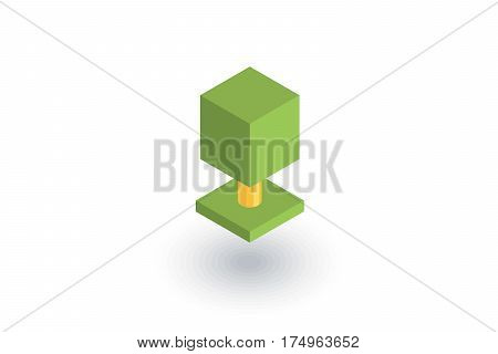 tree isometric flat icon. 3d vector colorful illustration. Pictogram isolated on white background
