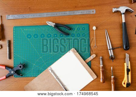 Set of diy tools for leathercraft