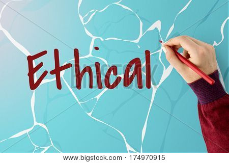 Morality Principle Virtuous Water Graphic Word