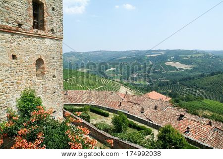 The Fort Of Serralunga D'alba In Piedmont
