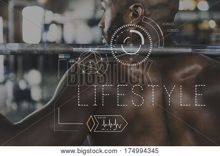 Wellness Health Lifestyle Workout Graphic Word