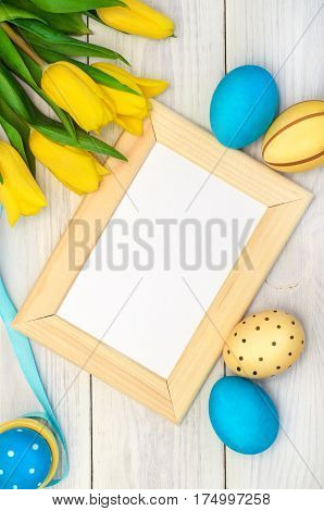 Easter Background With Eggs