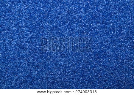 Blue Plush Fabric Texture.blue Plush Fabric Background.