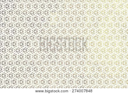 Seamless Floral Pattern In Dusty Brownish Orange, White And Pale Yellow.