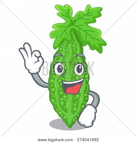 Okay Bitter Melon Gourd On Shape Cartoon