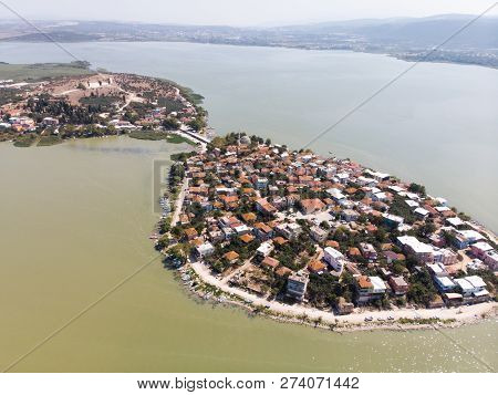 Aerial View Of Golyazi Peninsula At Bursa / Turkey