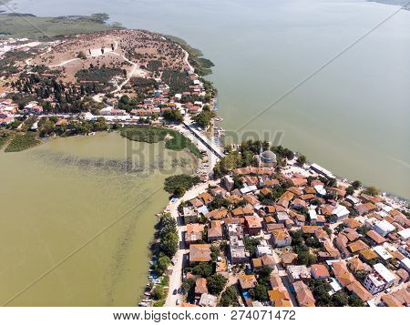 Aerial View Of Golyazi Peninsula At Bursa / Turkey