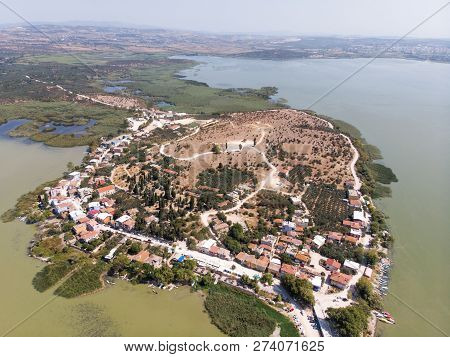 Aerial View Of Golyazi Peninsula At Bursa / Turkey