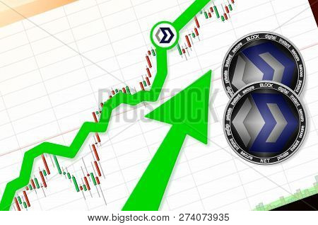Blocknet (block) Index Rating Go Up On Exchange Market; Cryptocurrency Chart On Tablet Pc (smartphon