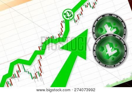 Litecoin Cash (lcc) Index Rating Go Up On Exchange Market; Cryptocurrency Chart On Tablet Pc (smartp