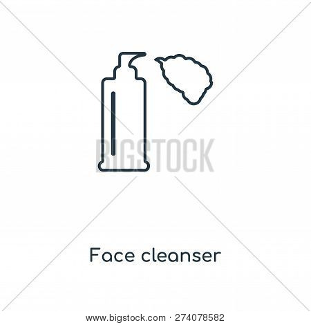 Face Cleanser Icon In Trendy Design Style. Face Cleanser Icon Isolated On White Background. Face Cle