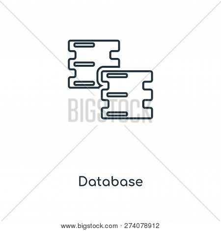 Database Icon In Trendy Design Style. Database Icon Isolated On White Background. Database Vector Ic