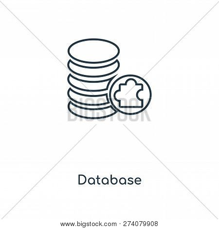 Database Icon In Trendy Design Style. Database Icon Isolated On White Background. Database Vector Ic