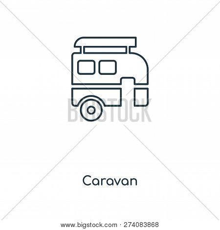 Caravan Icon In Trendy Design Style. Caravan Icon Isolated On White Background. Caravan Vector Icon 