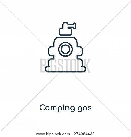 Camping Gas Icon In Trendy Design Style. Camping Gas Icon Isolated On White Background. Camping Gas 
