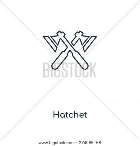 Hatchet Icon In Trendy Design Style. Hatchet Icon Isolated On White Background. Hatchet Vector Icon 