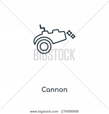 Cannon Icon In Trendy Design Style. Cannon Icon Isolated On White Background. Cannon Vector Icon Sim