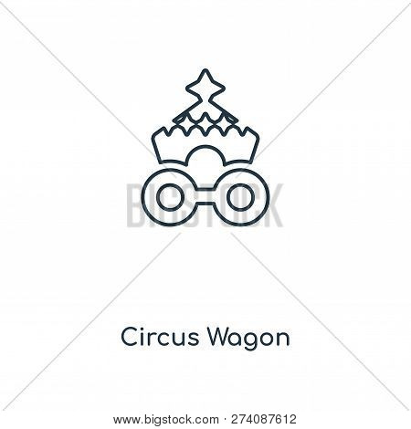 Circus Wagon Icon In Trendy Design Style. Circus Wagon Icon Isolated On White Background. Circus Wag