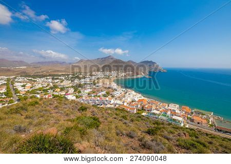San Jose Village From Top Of Mountain In Cabo De Gata Natural Park