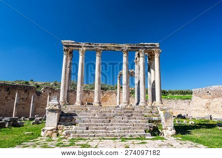 Temple Of Juno Caelestis In The Roman Ruins Of Dougga, Tunisia